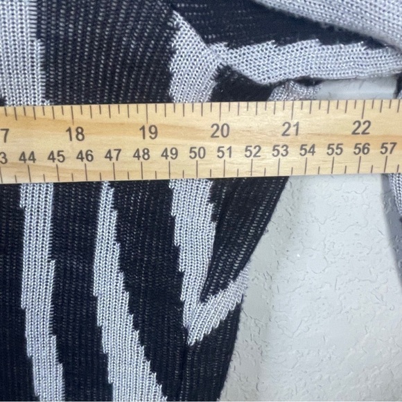 DANA Buchman Zebra Open Front Cardigan Black and White Size Large - Picture 5 of 10